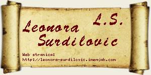 Leonora Šurdilović vizit kartica